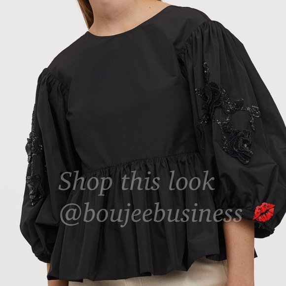 H&M Sequin Appliquéd Blouse + Shorts Set - Picture 4 of 16